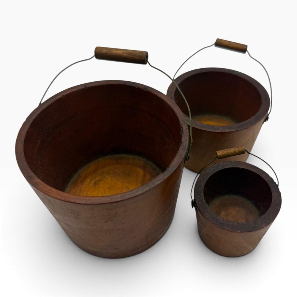 Antique E Murdock & Co Nested Salesman Sample Buckets Winchendon MA 19th Century